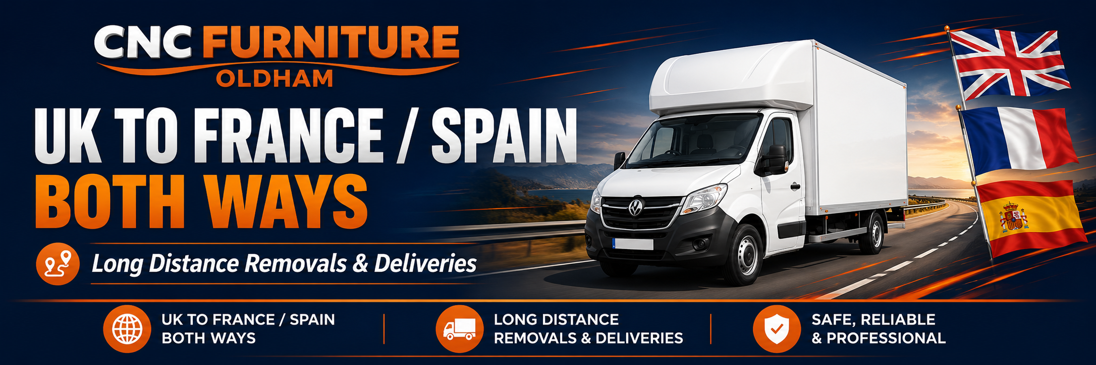 Long distance moves UK to France and Spain